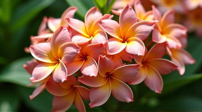 Rose And Gold Blossoms Close-Up Cluster