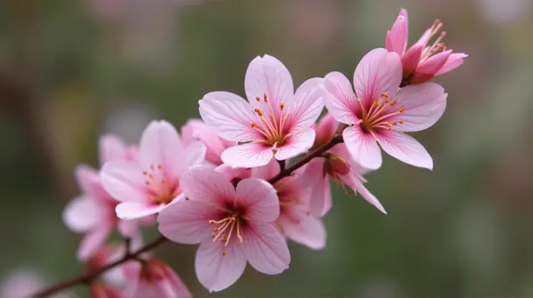 Rose-Hued Blossoms Diagonal Pattern Detail