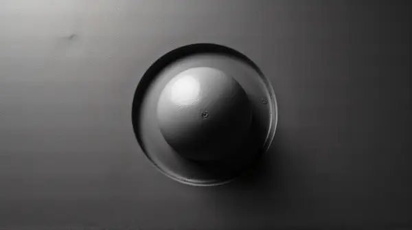 Round Object On Textured Surface Top View