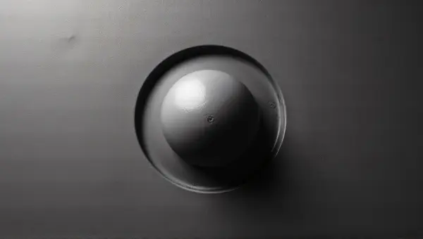 Round Object On Textured Surface Top View