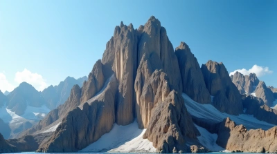 Rugged Cliffside Under Clear Blue Sky
