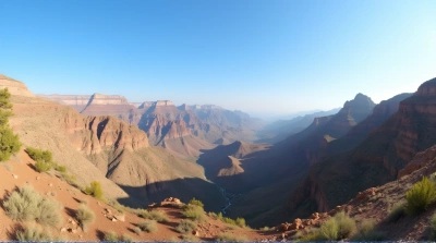 Rugged Earthy Peaks Under Clear Blue Sky