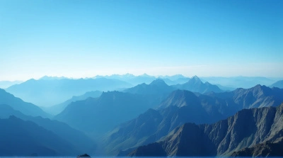 Rugged Mountain Range With Expansive Sky