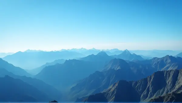 Rugged Mountain Range With Expansive Sky