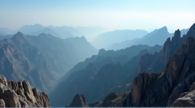 Rugged Rocky Ridges Under Clear Blue Sky