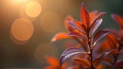 Rust-Colored Foliage Close-Up With Textured Leaves