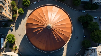 Rust Dome Urban Geometry And Shadows