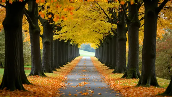 Secluded Forest Pathway Through Lush Foliage