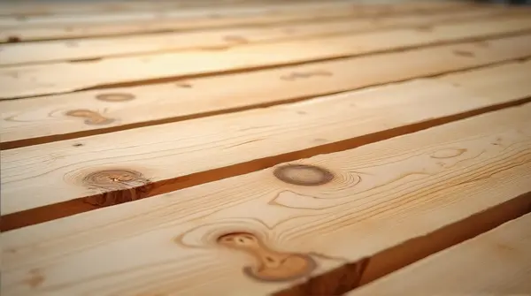 Segmented Timber Boards Close-Up Texture Detail
