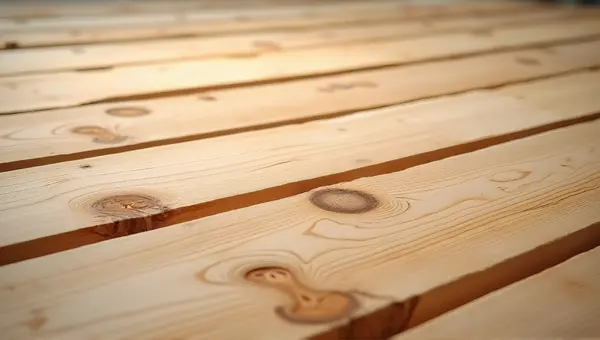 Segmented Timber Boards Close-Up Texture Detail