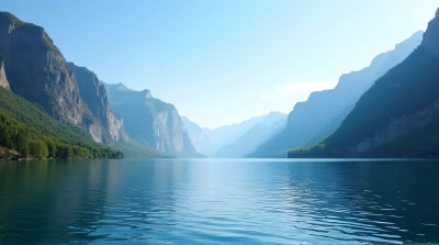 Serene Rocky Lake With Lush Greenery And Calm Waters