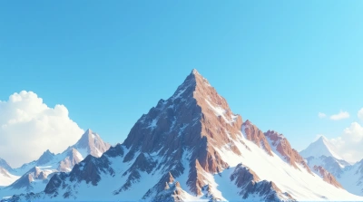 Sharp White And Brown Peak Under Clear Blue Sky
