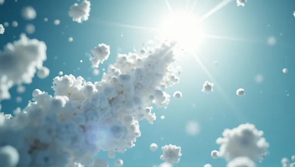 Shimmering Spherical Clusters Rising In Bright Atmosphere