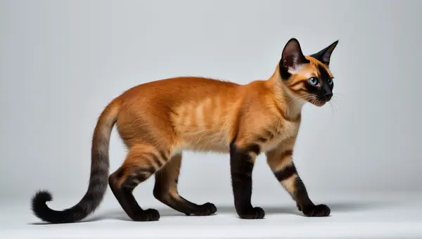 Short-Haired Cat With Orange And Black Fur