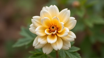 Single Pale Tan Bloom With Tilt-Shift Effect