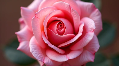 Single Rose Close-Up Showing Veins And Layers