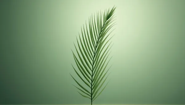Slender Leaf With Parallel Lines Pattern