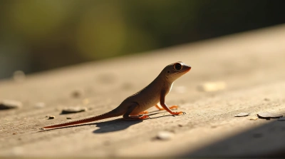 Small Earth-Toned Creature Perched on Wood