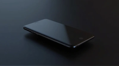 Smartphone On Reflective Surface Minimalist Design