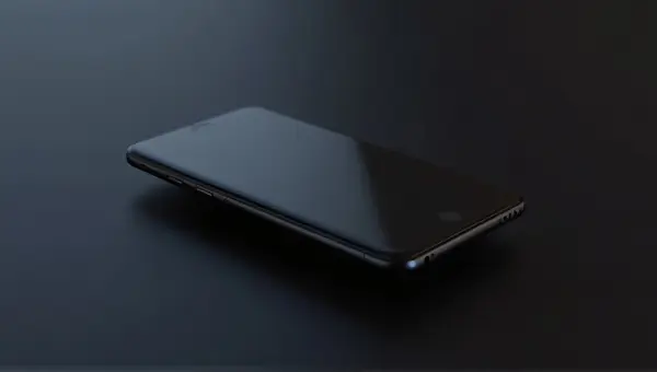 Smartphone On Reflective Surface Minimalist Design