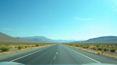 Smooth Slate Highway Stretching Into Distance