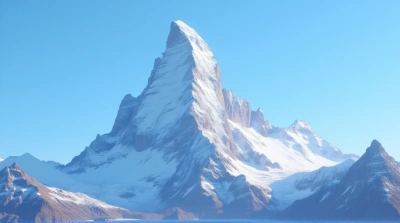 Snow-Capped Mountain Landscape With Clear Sky