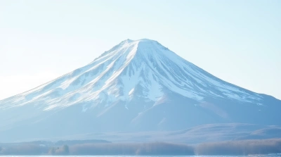 Snow-Covered Mountain Peak With Clear Sky