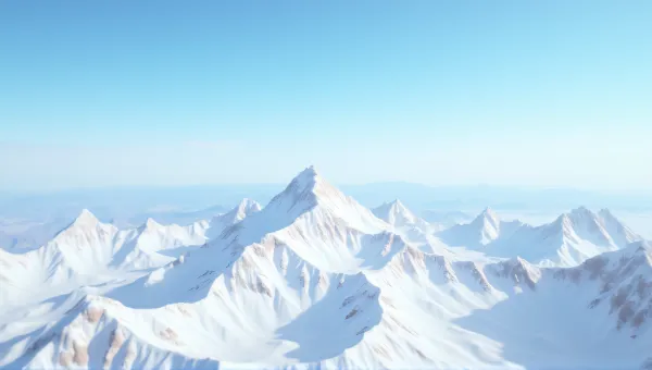 Snow-Covered Summit With Rugged Ridges