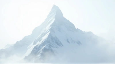 Snow-Covered Summit Under Soft Sky