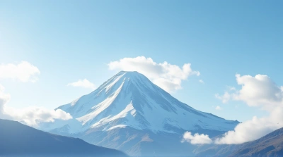 Snowcapped Mountain Under Clear Sky With Sunlight