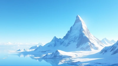 Snowy Summit Against Clear Sky Panorama