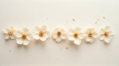 Soft Pastel Blooms On Smooth Surface
