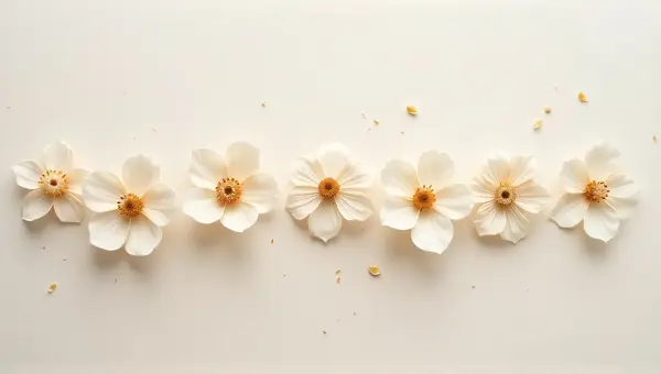 Soft Pastel Blooms On Smooth Surface