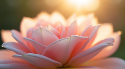 Soft Petal Textures Bathed in Gentle Sunlight