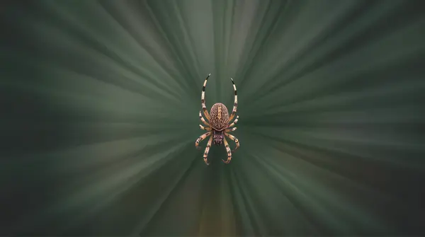Solitary Arachnid With Intricate Exoskeleton Patterns