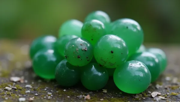 Spherical Emerald Vegetables Cluster With Selective Focus