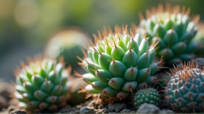 Spiky Succulents Close-Up With Textured Contrast