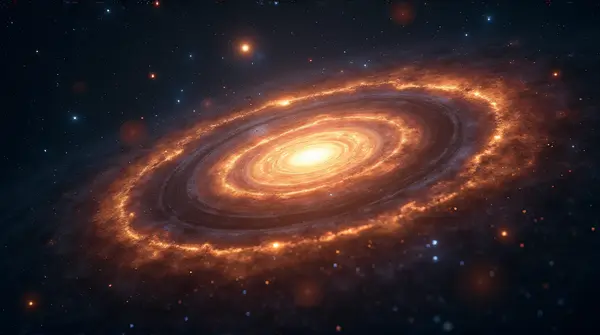 Spiral Cluster of Luminous Celestial Bodies