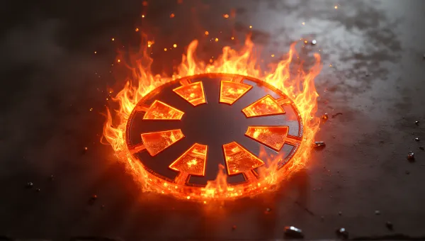 Star Wars Emblem Surrounded By Fiery Glow