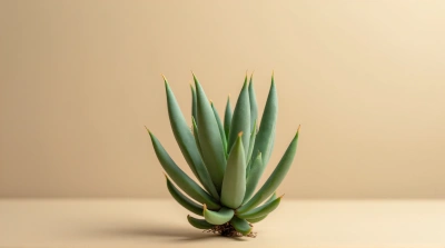Succulent With Ribbed Stems And Sharp Needles