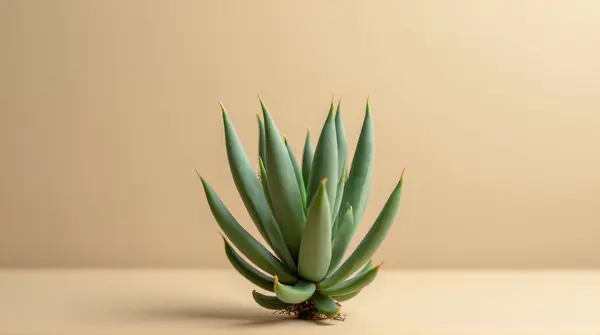 Succulent With Ribbed Stems And Sharp Needles