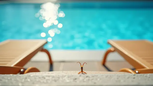 Sun Lounge Chairs By Reflective Azure Water