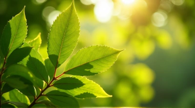 Sunlit Broad Leaves Cluster Radiating Pattern