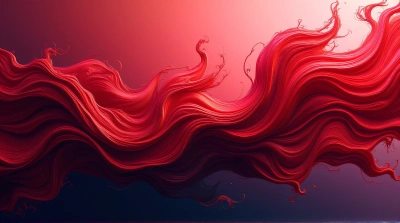 Swirling Crimson And Midnight Color Flow