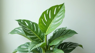 Swiss Cheese Plant With Textured Perforated Leaves
