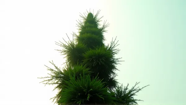 Tall Deciduous Tree With Lush Foliage Sky Background