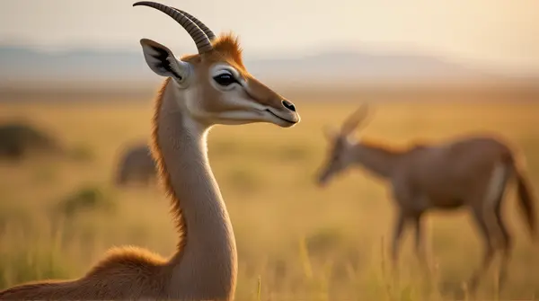 Tall Mammal Portrait In Savanna Setting