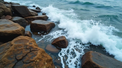 Textured Stone Formations With Dynamic Surf Interaction