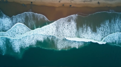 Top-Down Ocean Swells Textured Water Patterns