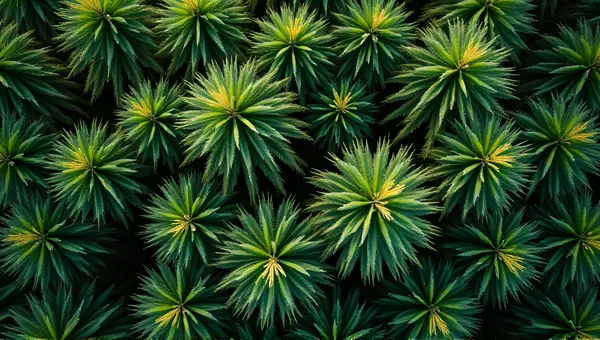 Top-Down View Of Lush Green Foliage
